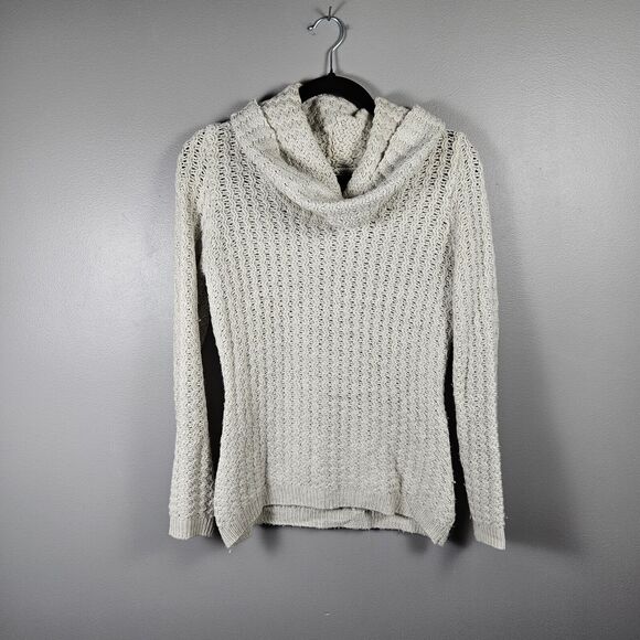 Banana Republic Sweater Women's Size S Light Grey Wool Alpaca Blend Cowl Neck - Picture 1 of 8